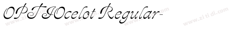 OPTIOcelot Regular字体转换